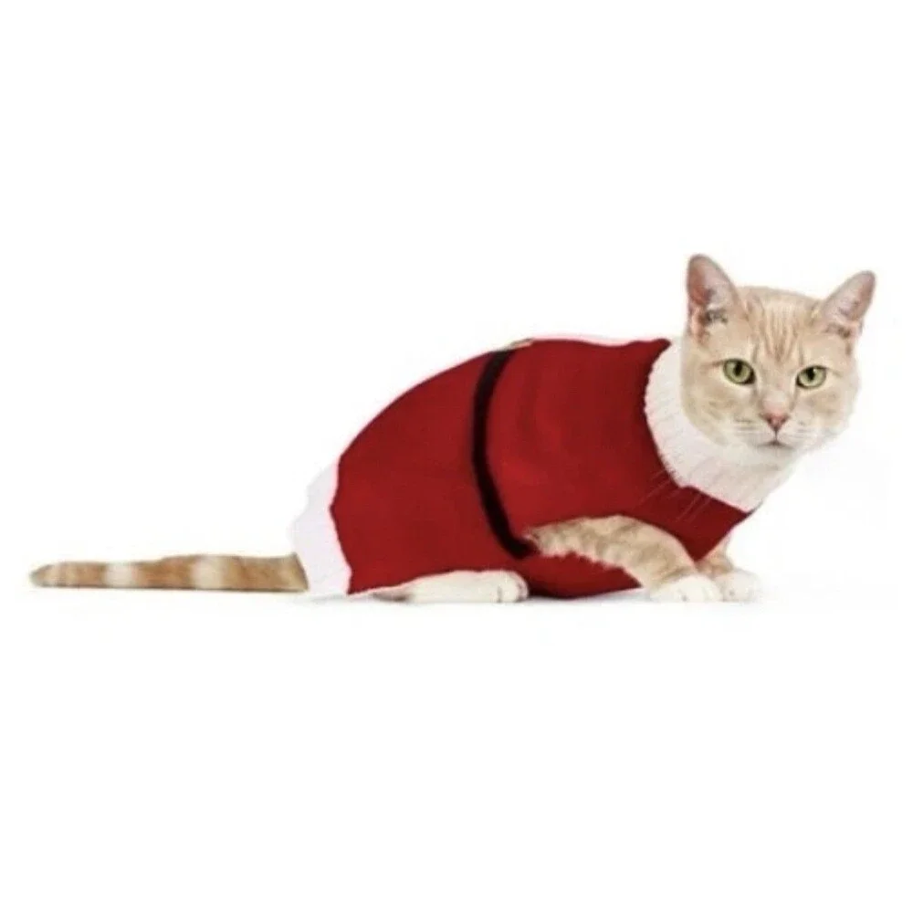 Vibrant Life Sweater For Cats & Dogs Holiday Pet Christmas Sweater Red Small